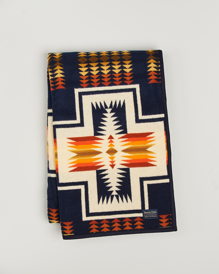 Heren | Pendleton Jacquard Blanket Harding Navy | Pendleton | Jacquard Blanket Harding Navy