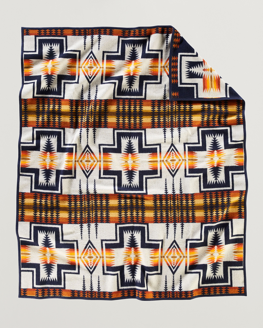 Heren | Pendleton Jacquard Blanket Harding Navy | Pendleton | Jacquard Blanket Harding Navy