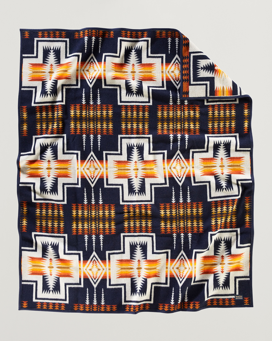 Heren | Pendleton Jacquard Blanket Harding Navy | Pendleton | Jacquard Blanket Harding Navy