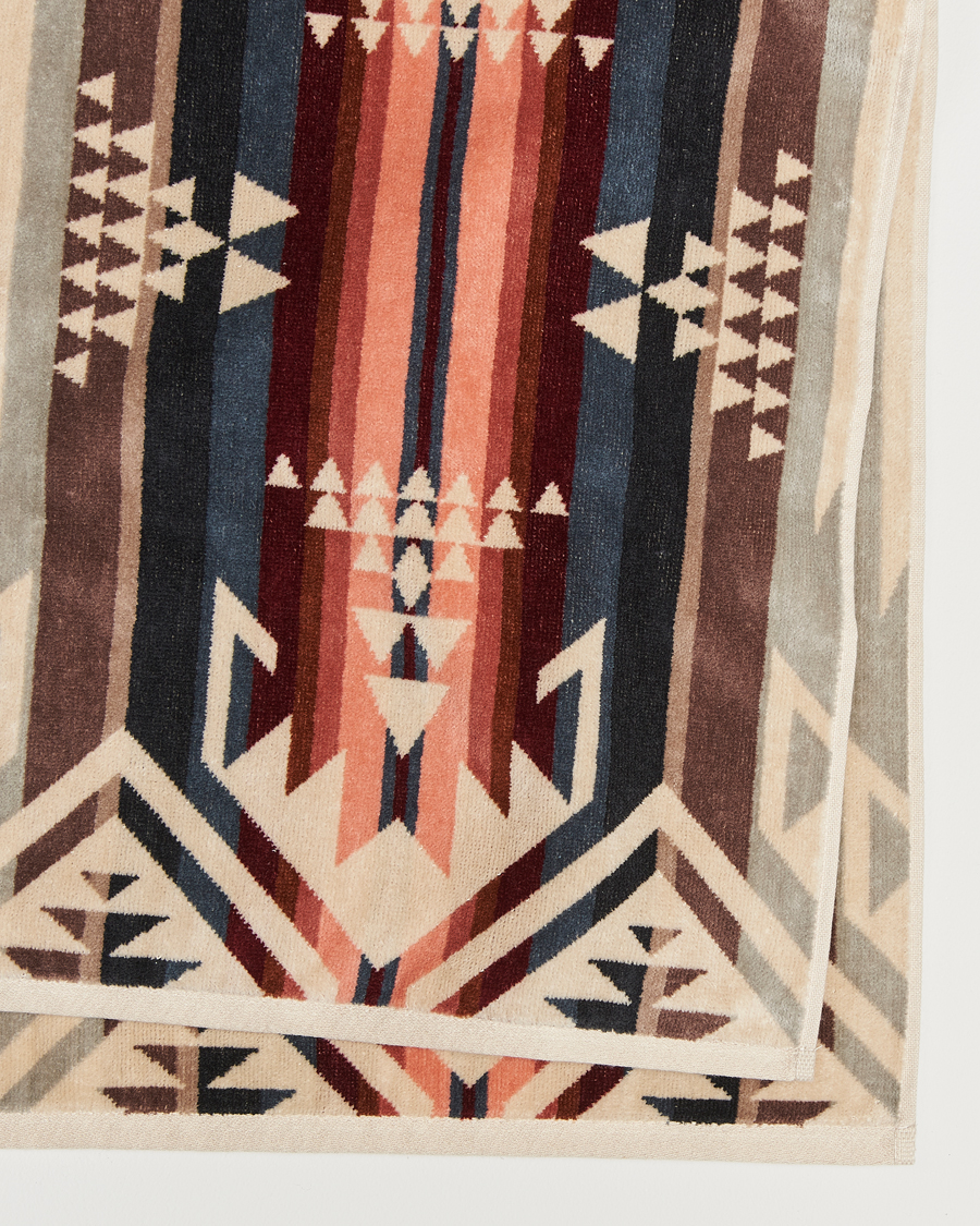Heren | Stoffen | Pendleton | Oversized Jacquard Spa Towel White Sands