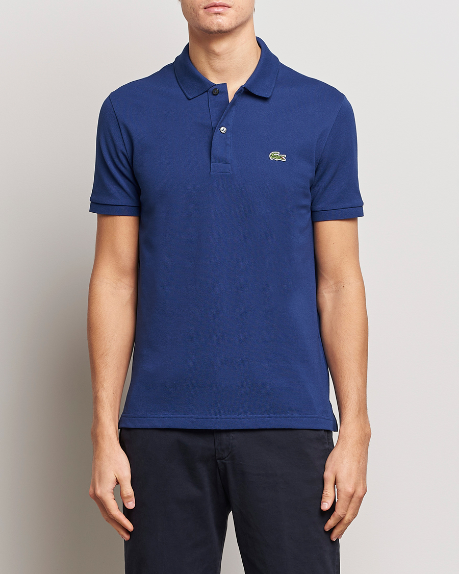 Heren | Poloshirts met korte mouwen | Lacoste | Slim Fit Polo Piké Methylene