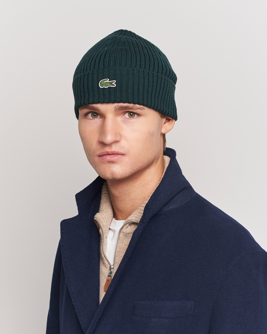 Heren |  | Lacoste | Wool Knitted Beanie Sinople