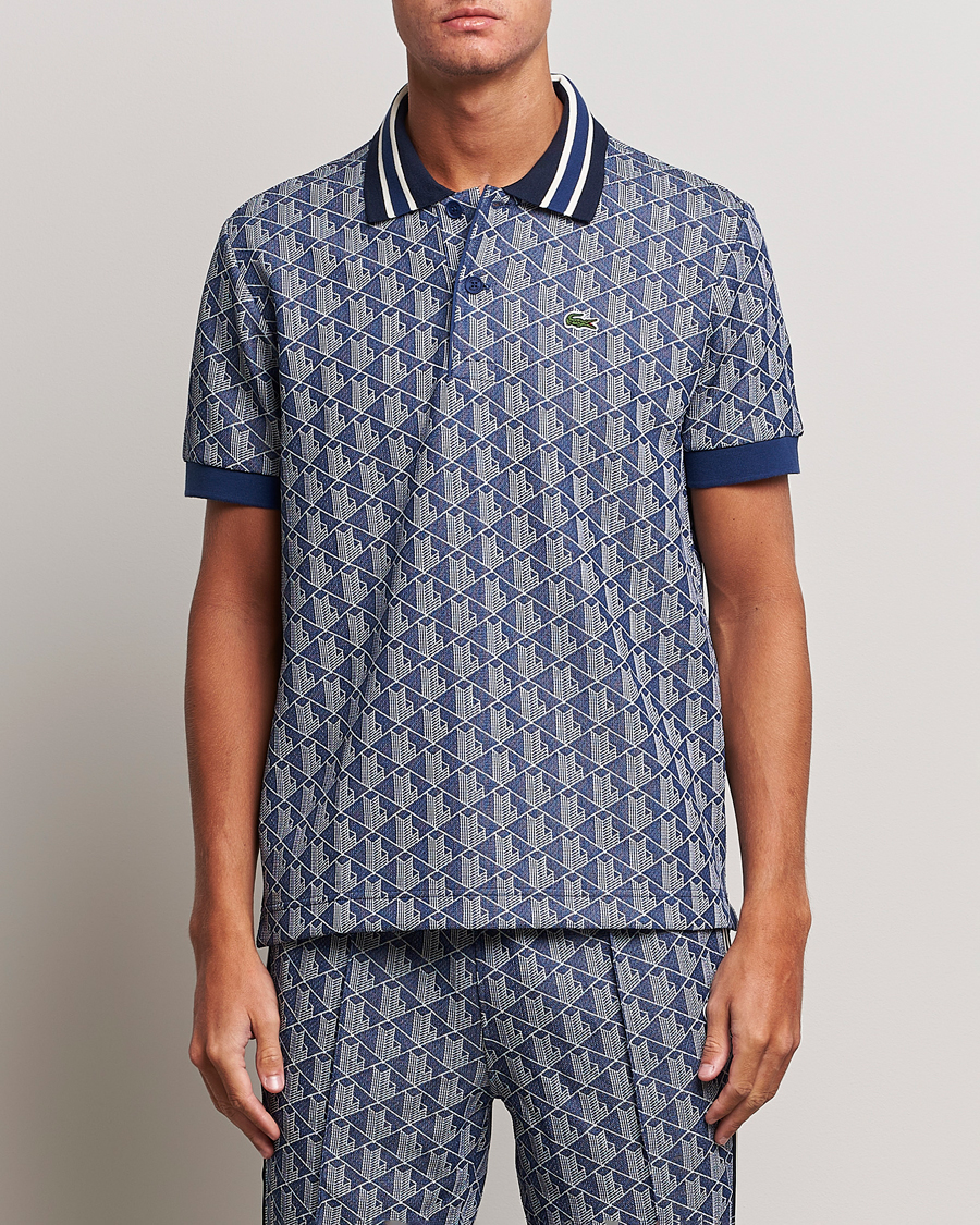 Heren | Lacoste | Lacoste | Classic Fit Monogram Polo Methylene/Flour