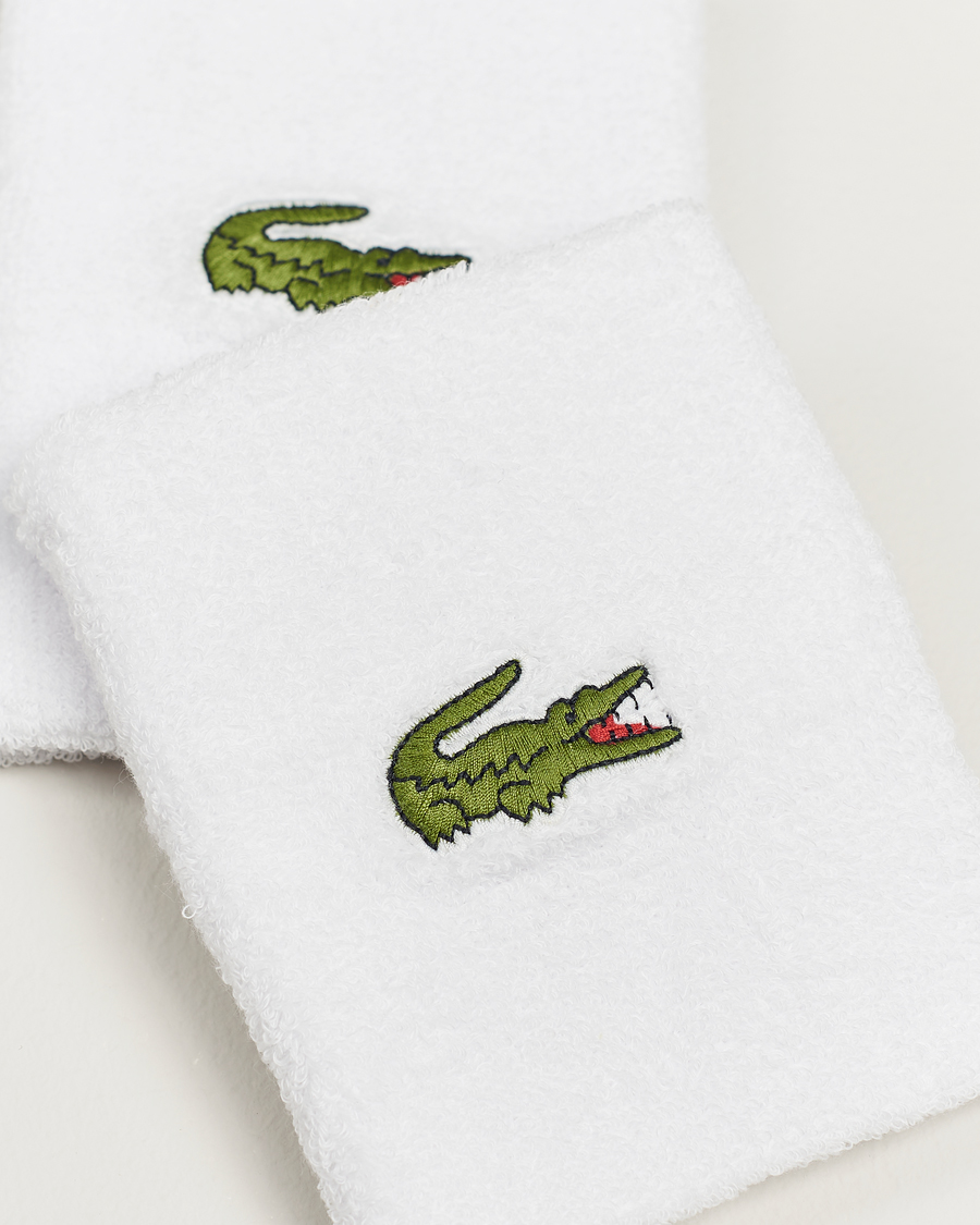 Heren | Lacoste Sport 2-Pack Logo Wristband White | Lacoste Sport | 2-Pack Logo Wristband White
