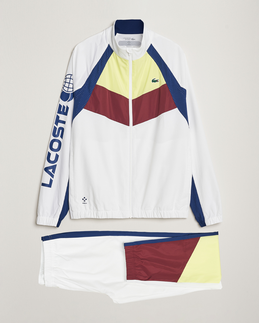 Heren | Broeken | Lacoste Sport | Retro Tennis Tracksuit Set White Multi