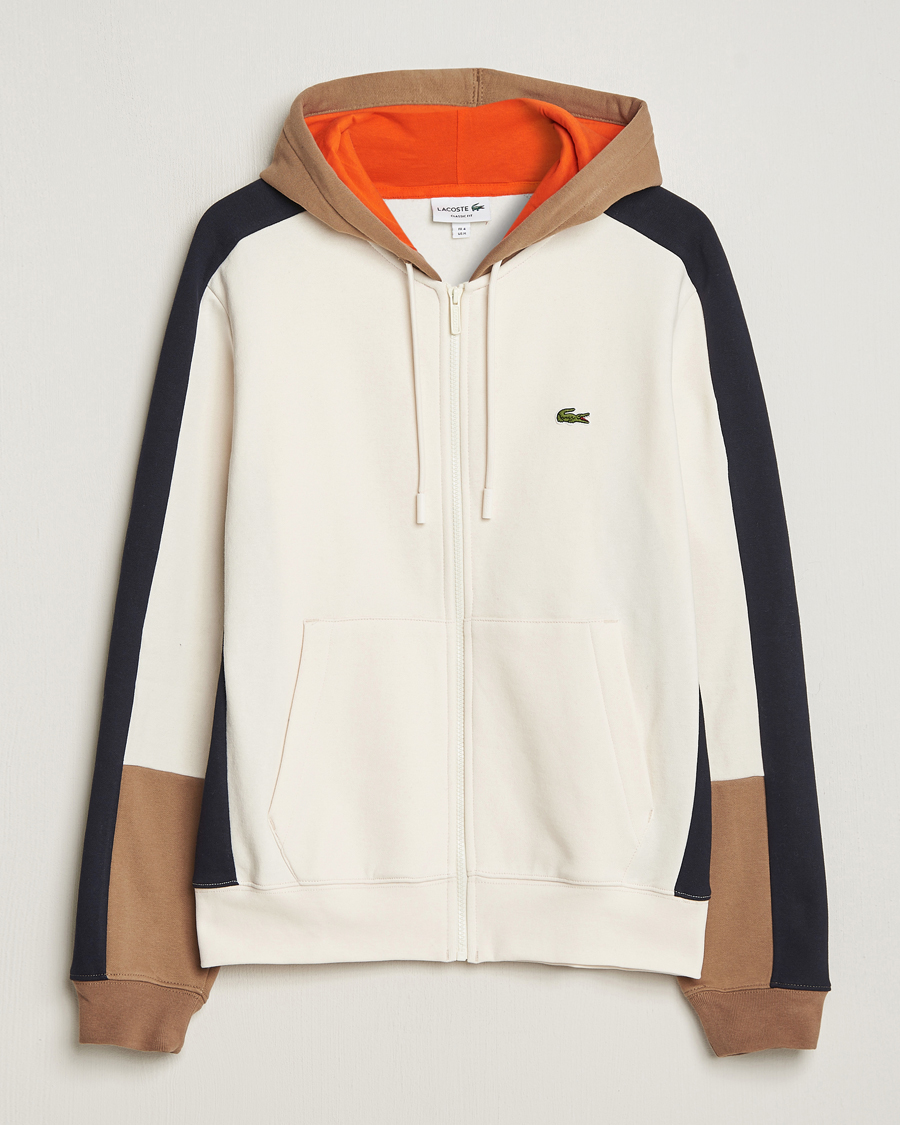 Heren | Truien | Lacoste | Colorblocked Full Zip Hoodie Lapland/Cookie