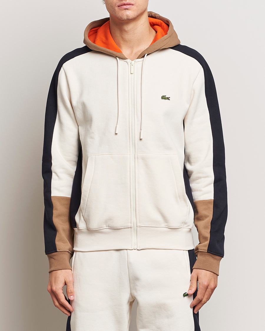 Heren | Truien | Lacoste | Colorblocked Full Zip Hoodie Lapland/Cookie