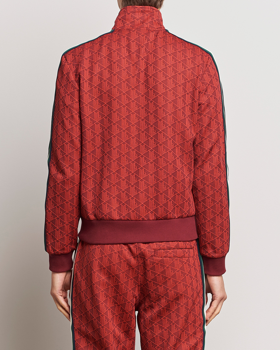 Heren | Truien | Lacoste | Monogram Full Zip Track Jacket Pinot/Red