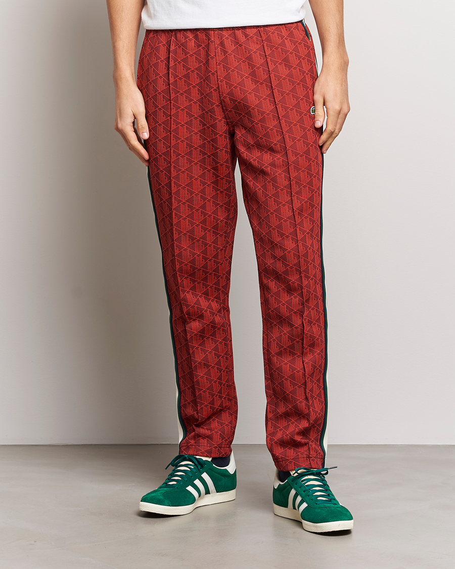 Heren | Broeken | Lacoste | Monogram Trackpants Pinot/Red