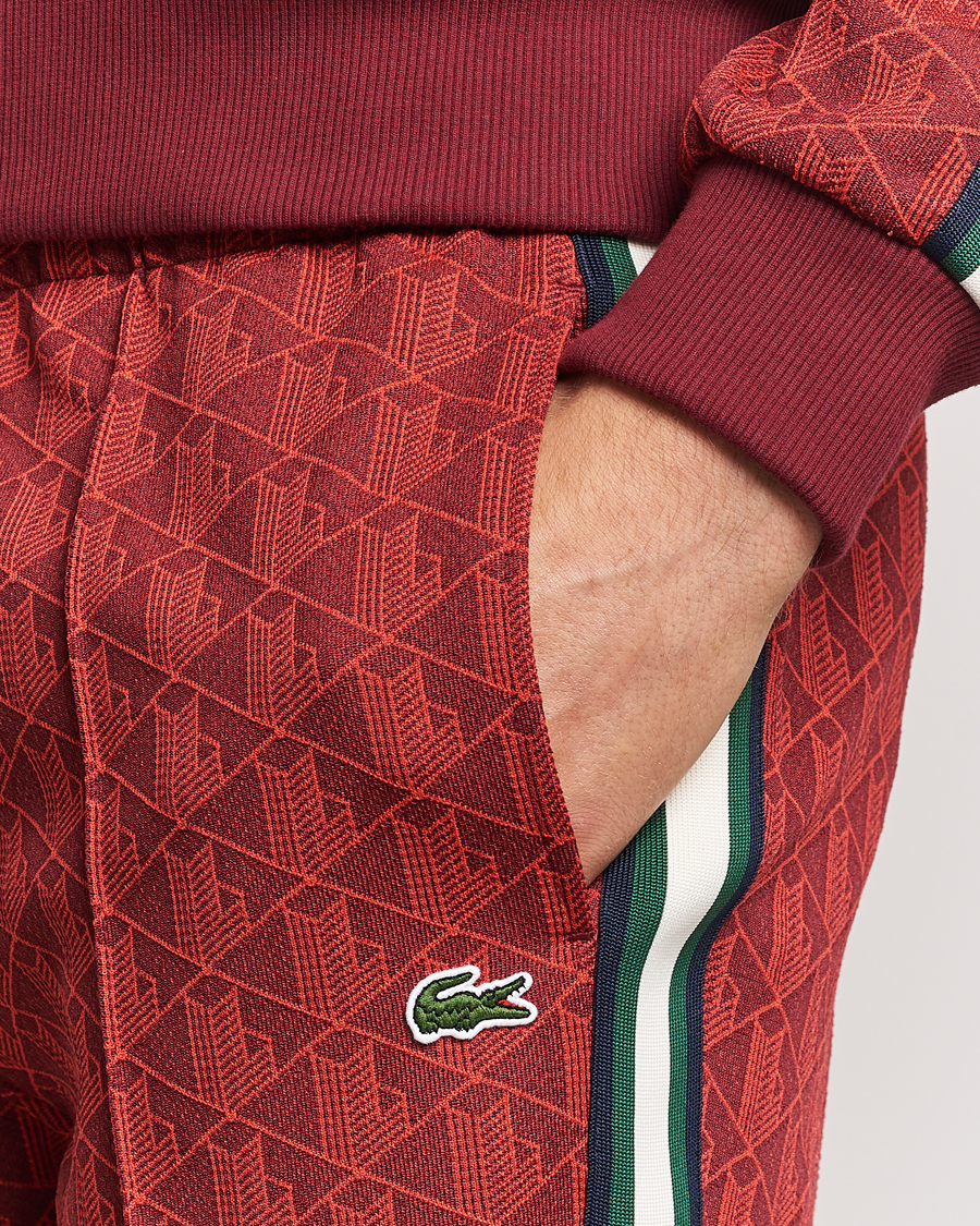Heren | Broeken | Lacoste | Monogram Trackpants Pinot/Red