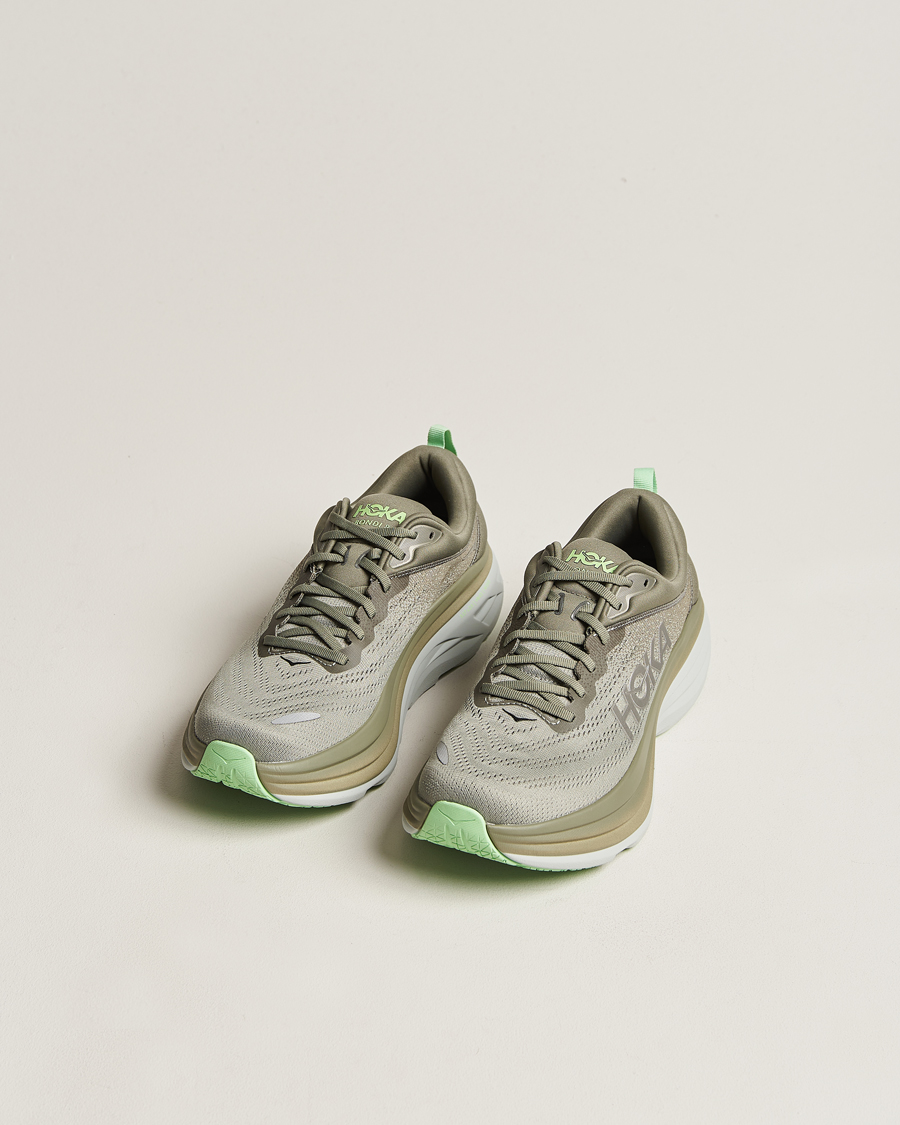 Heren | Hoka Bondi 8 Olive Haze/Mercury | Hoka One One | Hoka Bondi 8 Olive Haze/Mercury