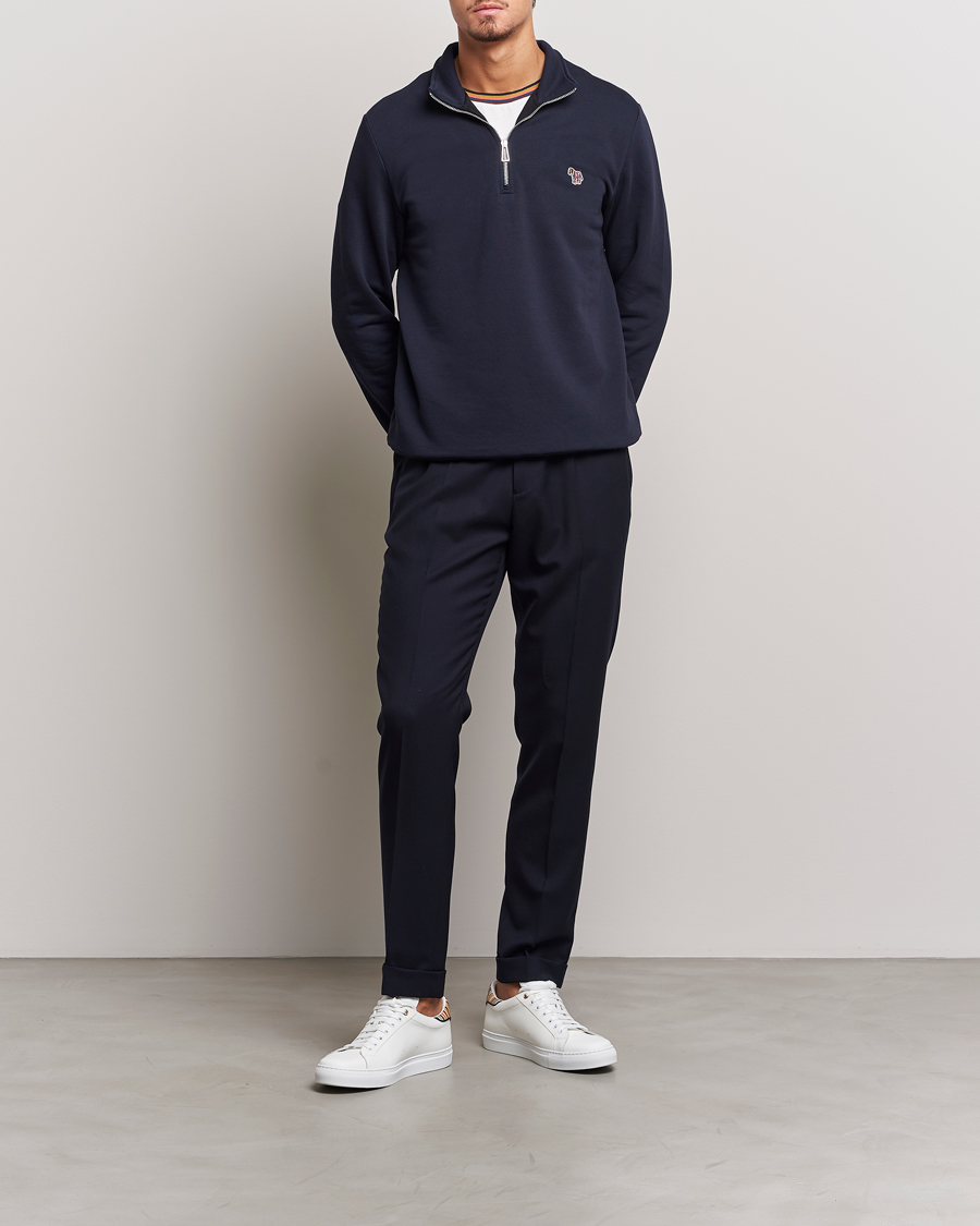 Heren | Truien | PS Paul Smith | Zebra Organic Cotton Sweat Half Zip Navy