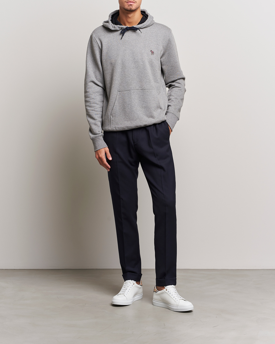 Heren | Truien | PS Paul Smith | Zebra Organic Cotton Hoodie Grey Melange