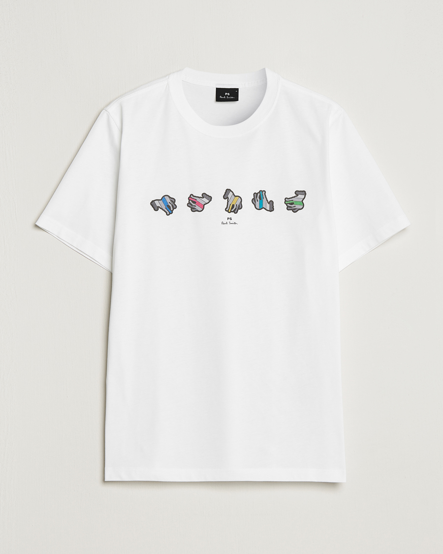 Heren | T-shirts | PS Paul Smith | Zebra Repeat Crew Neck T-Shirt White