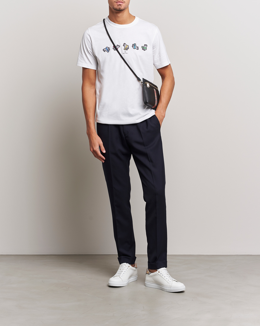 Heren | T-shirts | PS Paul Smith | Zebra Repeat Crew Neck T-Shirt White