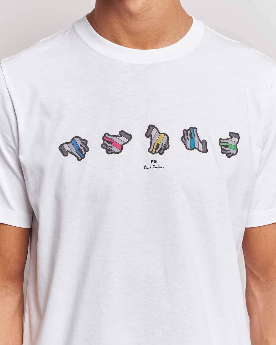Heren | T-shirts | PS Paul Smith | Zebra Repeat Crew Neck T-Shirt White
