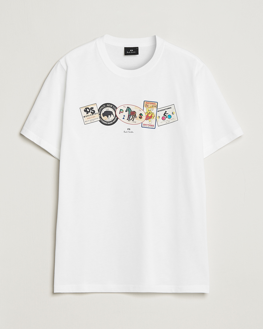 Heren |  | PS Paul Smith | PS In A Row Crew Neck T-Shirt White