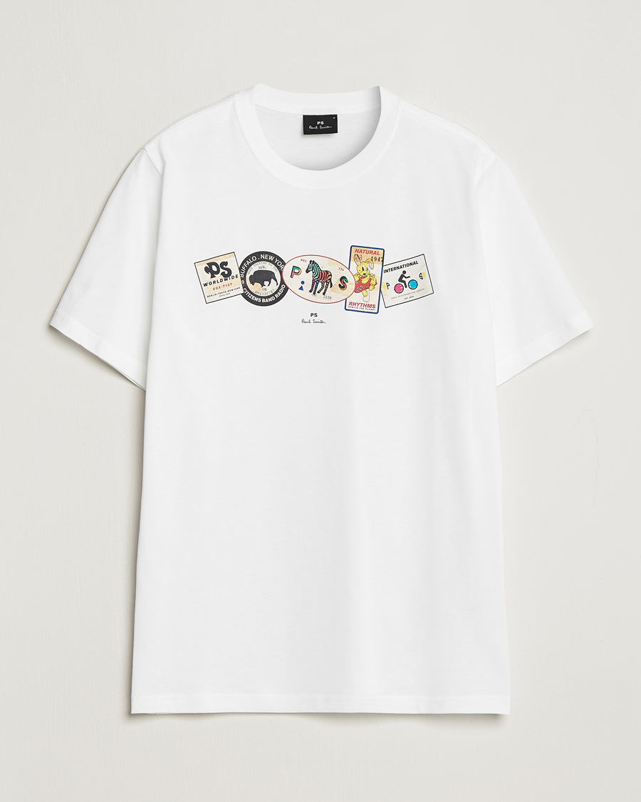 Heren | T-shirts | PS Paul Smith | PS In A Row Crew Neck T-Shirt White