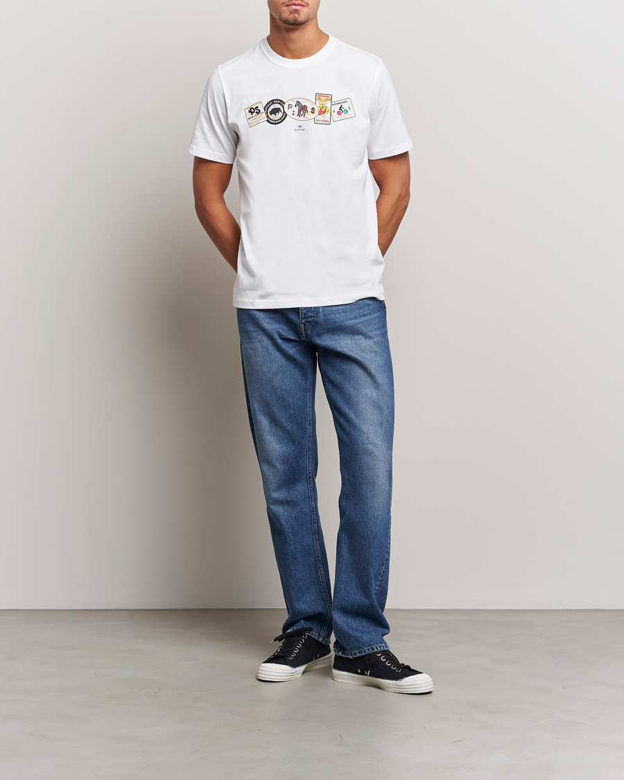 Heren | T-shirts | PS Paul Smith | PS In A Row Crew Neck T-Shirt White