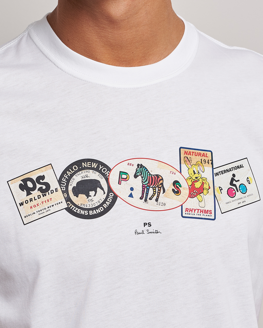 Heren | T-shirts | PS Paul Smith | PS In A Row Crew Neck T-Shirt White