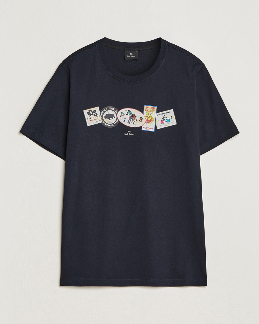Heren | T-shirts | PS Paul Smith | PS In A Row Crew Neck T-Shirt Navy