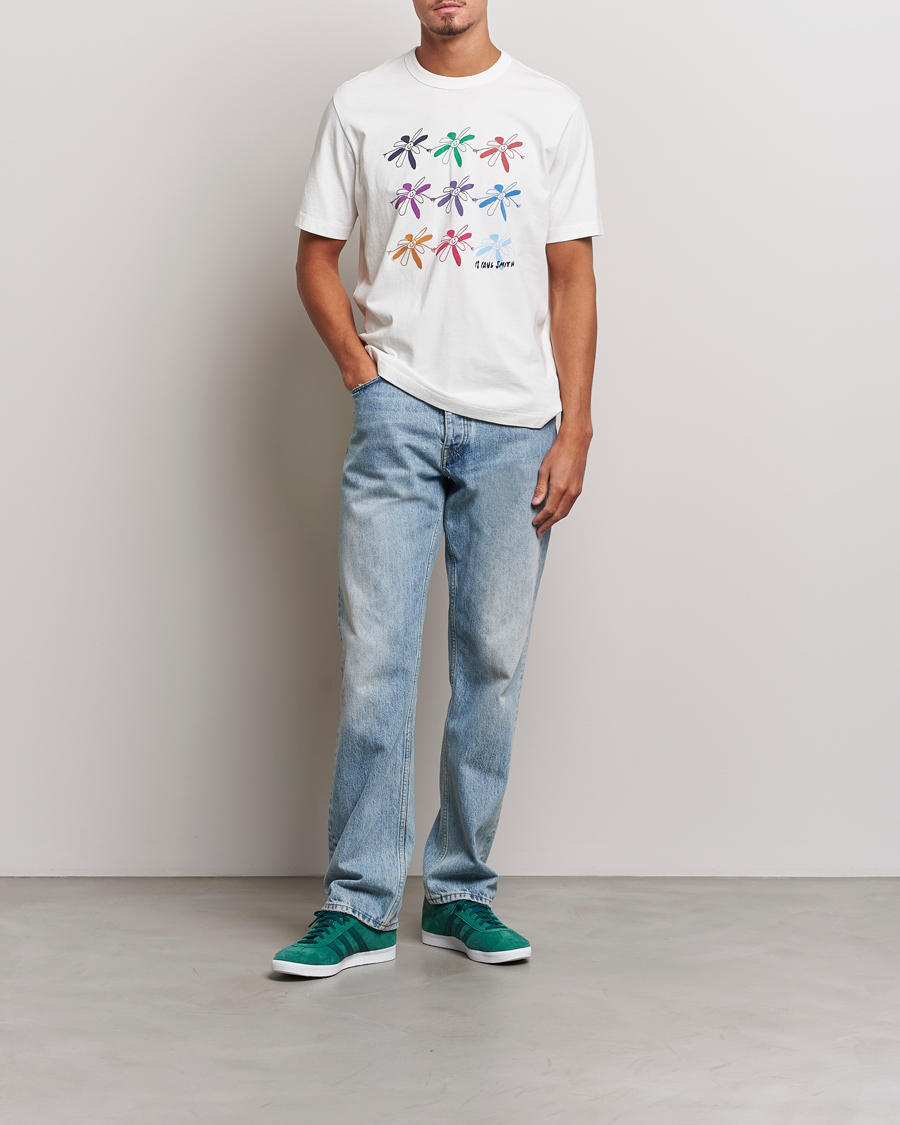Heren | T-shirts | PS Paul Smith | Flower Grid Crew Neck T-Shirt White
