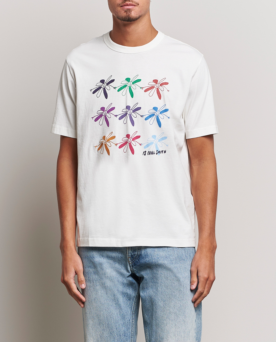 Heren | T-shirts | PS Paul Smith | Flower Grid Crew Neck T-Shirt White