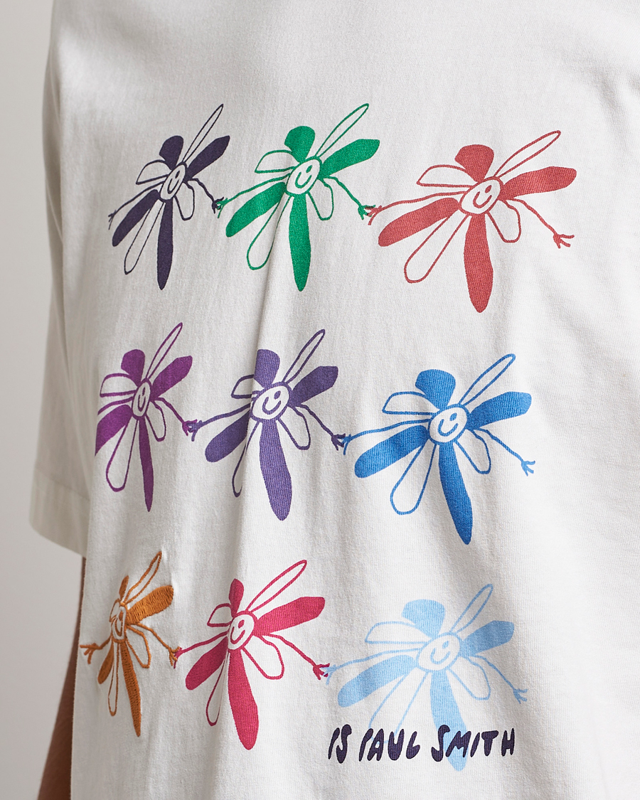 Heren | T-shirts | PS Paul Smith | Flower Grid Crew Neck T-Shirt White