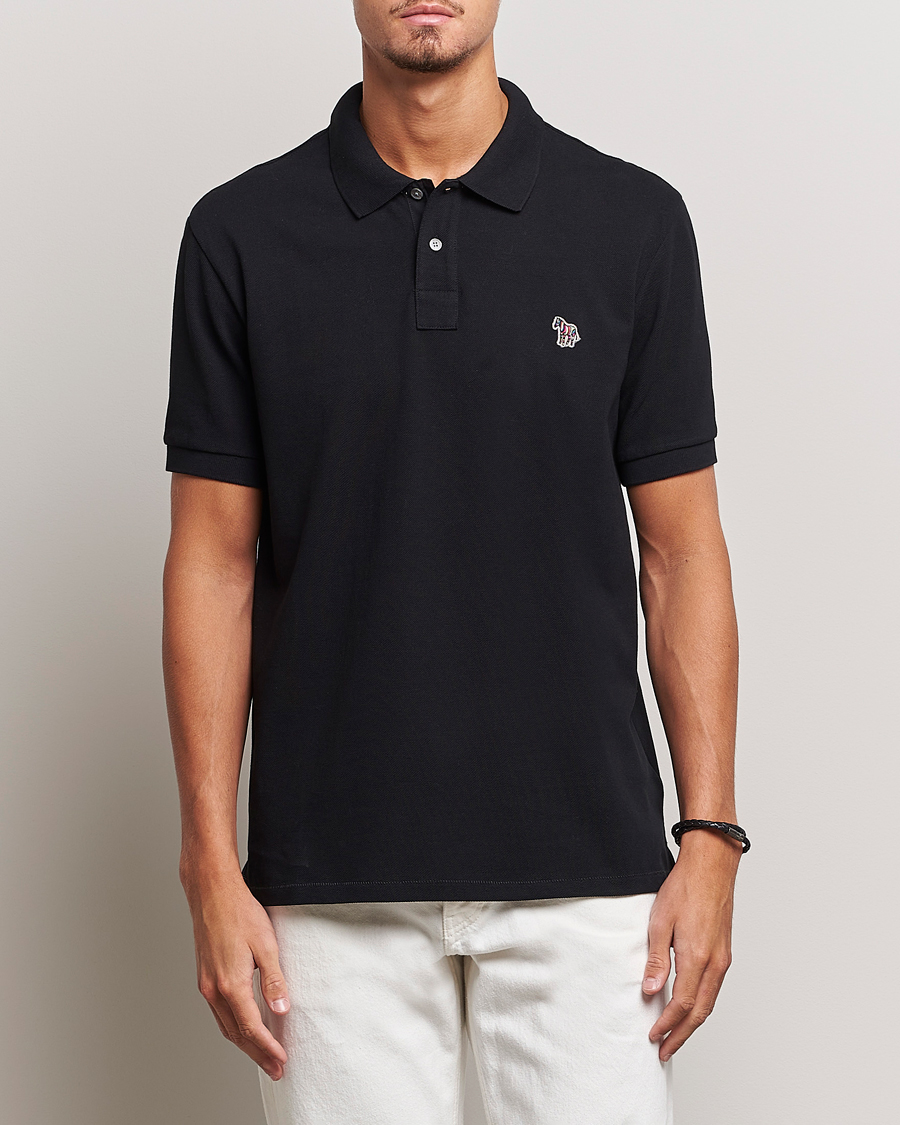 Heren | Best of British | PS Paul Smith | Regular Fit Zebra Polo Black