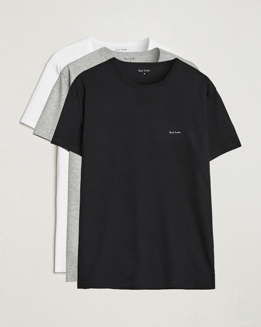 Heren |  | Paul Smith | 3-Pack Crew Neck T-Shirt Black/Grey/White
