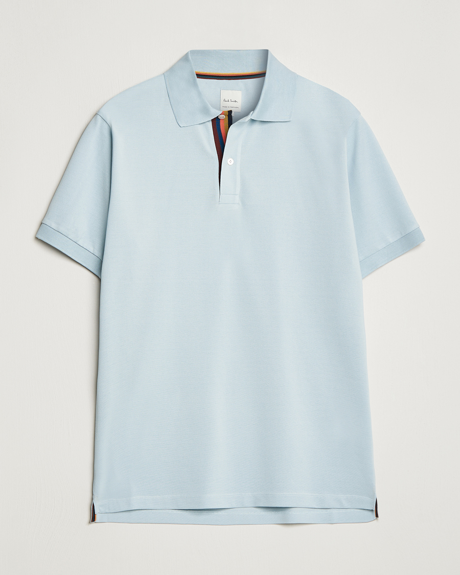 Heren | Polo's | Paul Smith | Placket Stripe Polo Light Blue