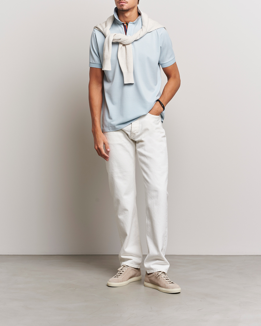 Heren | Polo's | Paul Smith | Placket Stripe Polo Light Blue