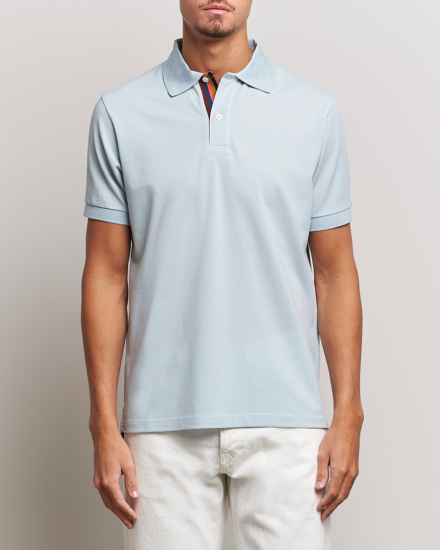 Heren | Polo's | Paul Smith | Placket Stripe Polo Light Blue