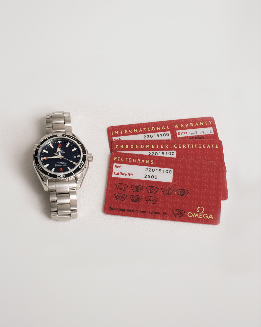 Heren | Omega Pre-Owned Seamaster Planet Ocean 2201.51.00 Steel Black | Omega Pre-Owned | Seamaster Planet Ocean 2201.51.00 Steel Black