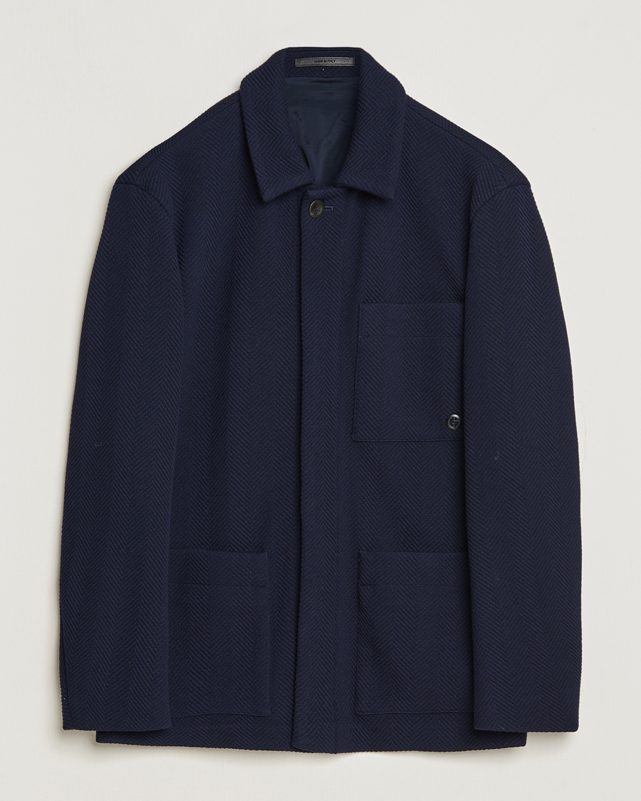 Heren | Giorgio Armani | Giorgio Armani | Heavy Jersey Chore Jacket Navy
