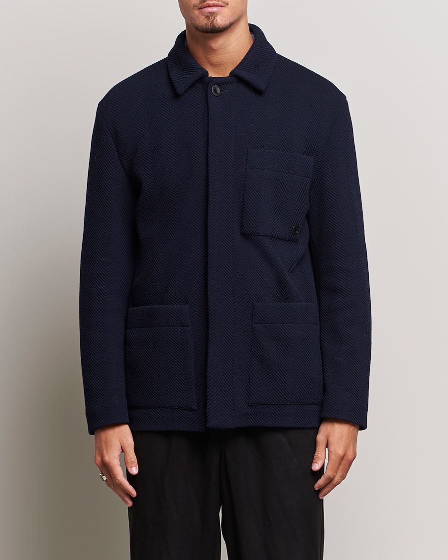 Heren | Giorgio Armani | Giorgio Armani | Heavy Jersey Chore Jacket Navy