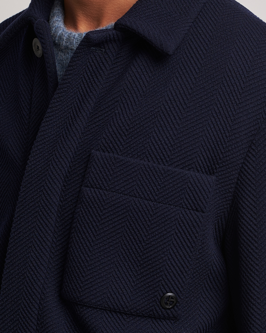 Heren | Jassen | Giorgio Armani | Heavy Jersey Chore Jacket Navy