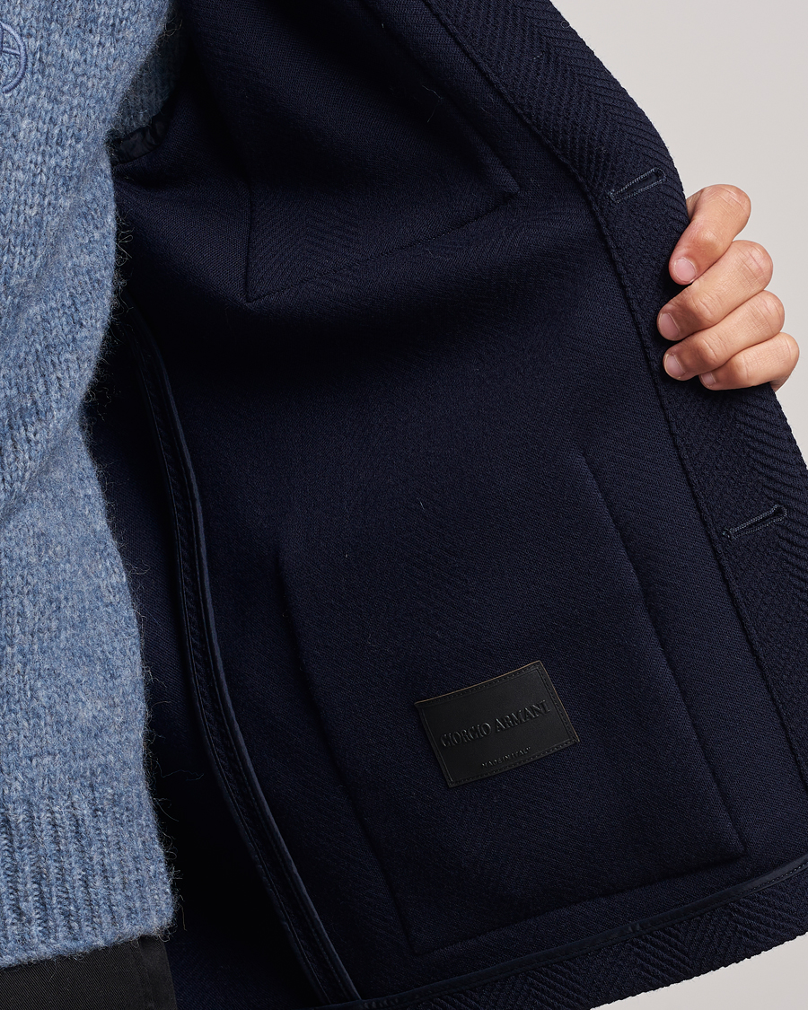 Heren | Jassen | Giorgio Armani | Heavy Jersey Chore Jacket Navy