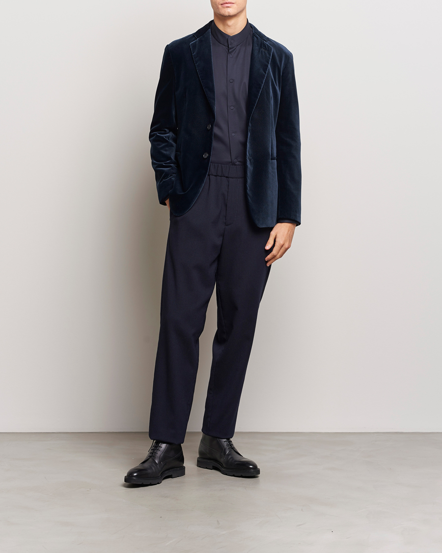 Heren | Blazers | Giorgio Armani | Velvet Micro Blazer Navy