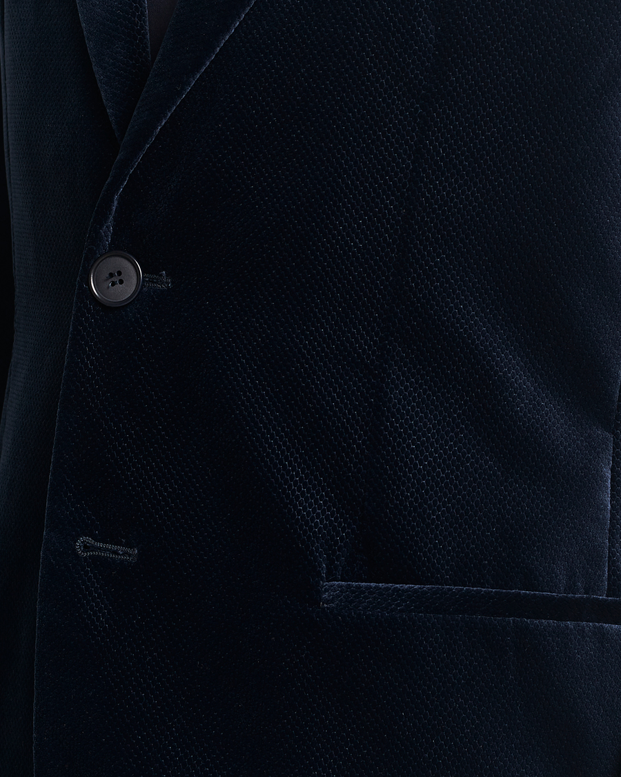 Heren | Blazers | Giorgio Armani | Velvet Micro Blazer Navy