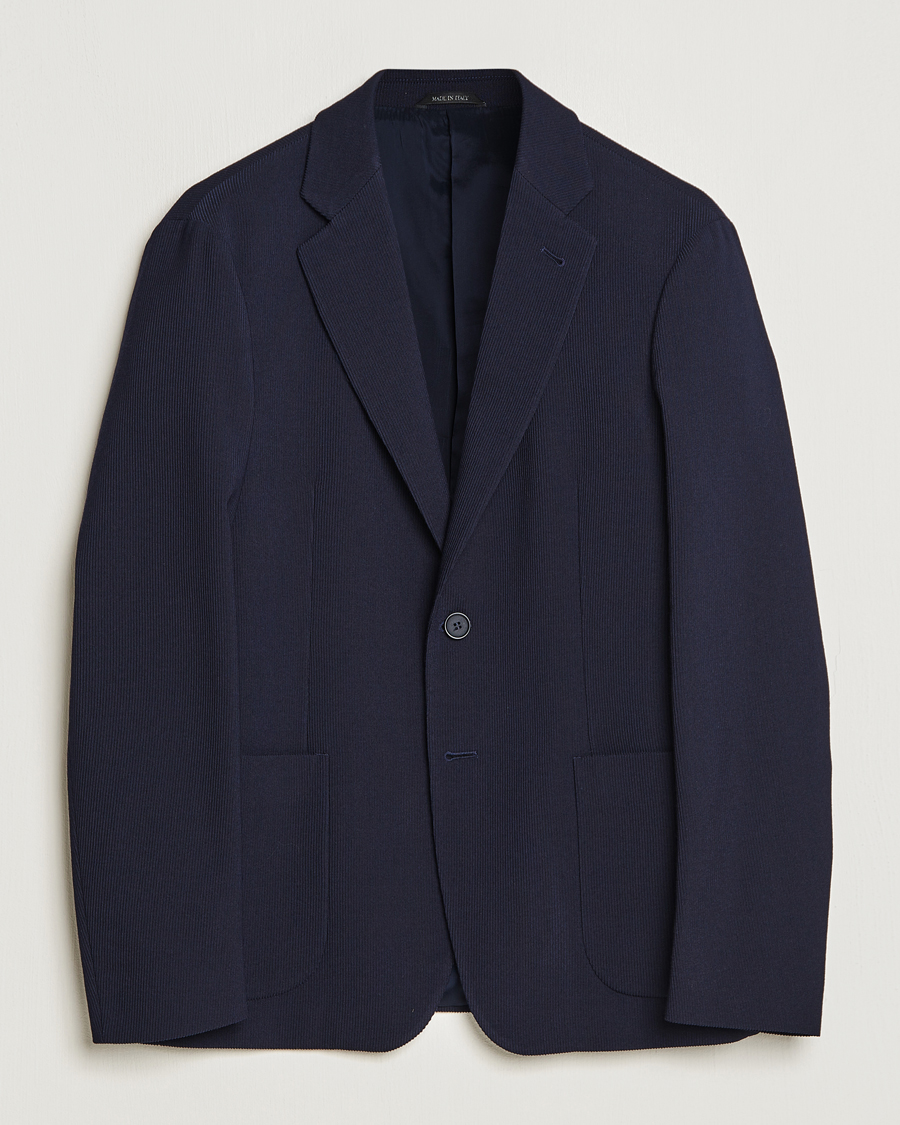 Heren | Blazers | Giorgio Armani | Wool Stretch Blazer Navy