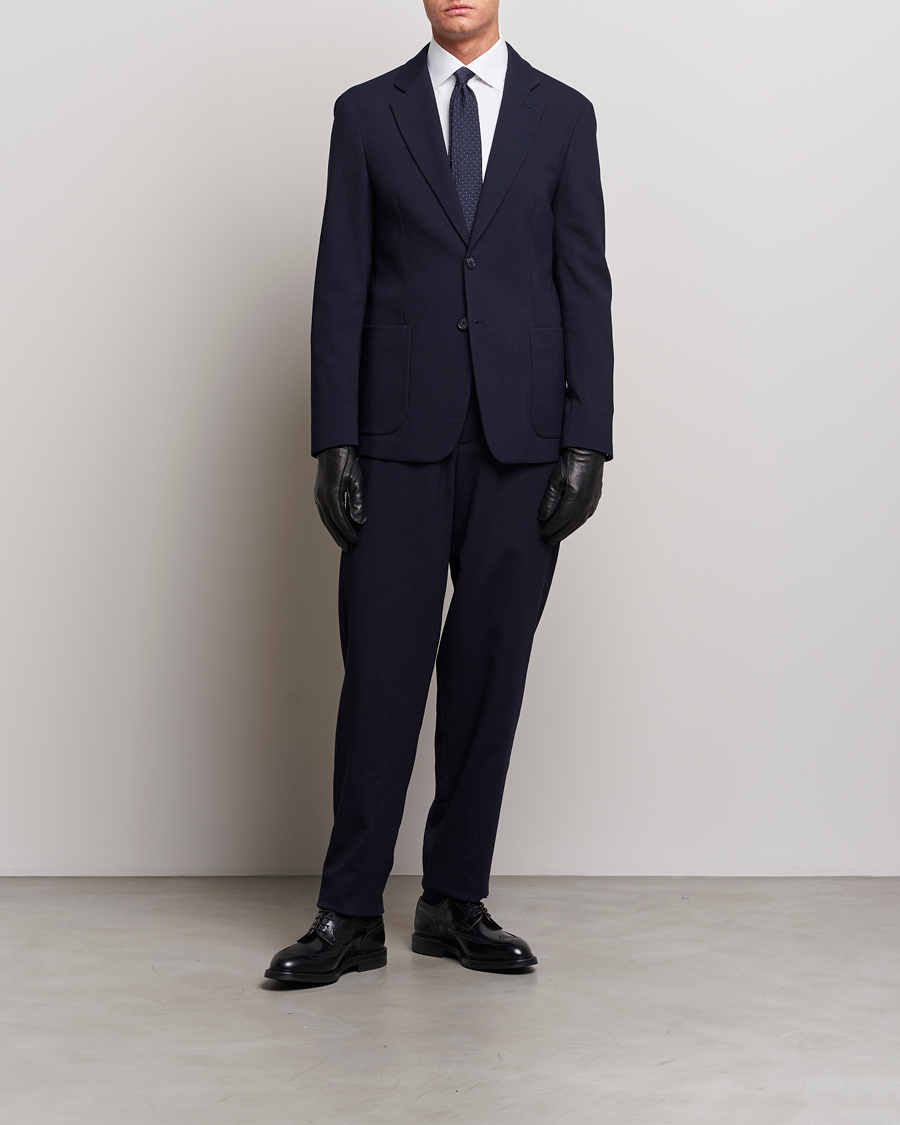 Heren | Blazers | Giorgio Armani | Wool Stretch Blazer Navy