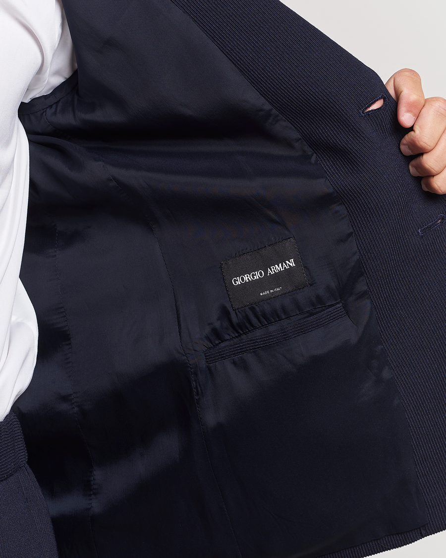 Heren | Blazers | Giorgio Armani | Wool Stretch Blazer Navy