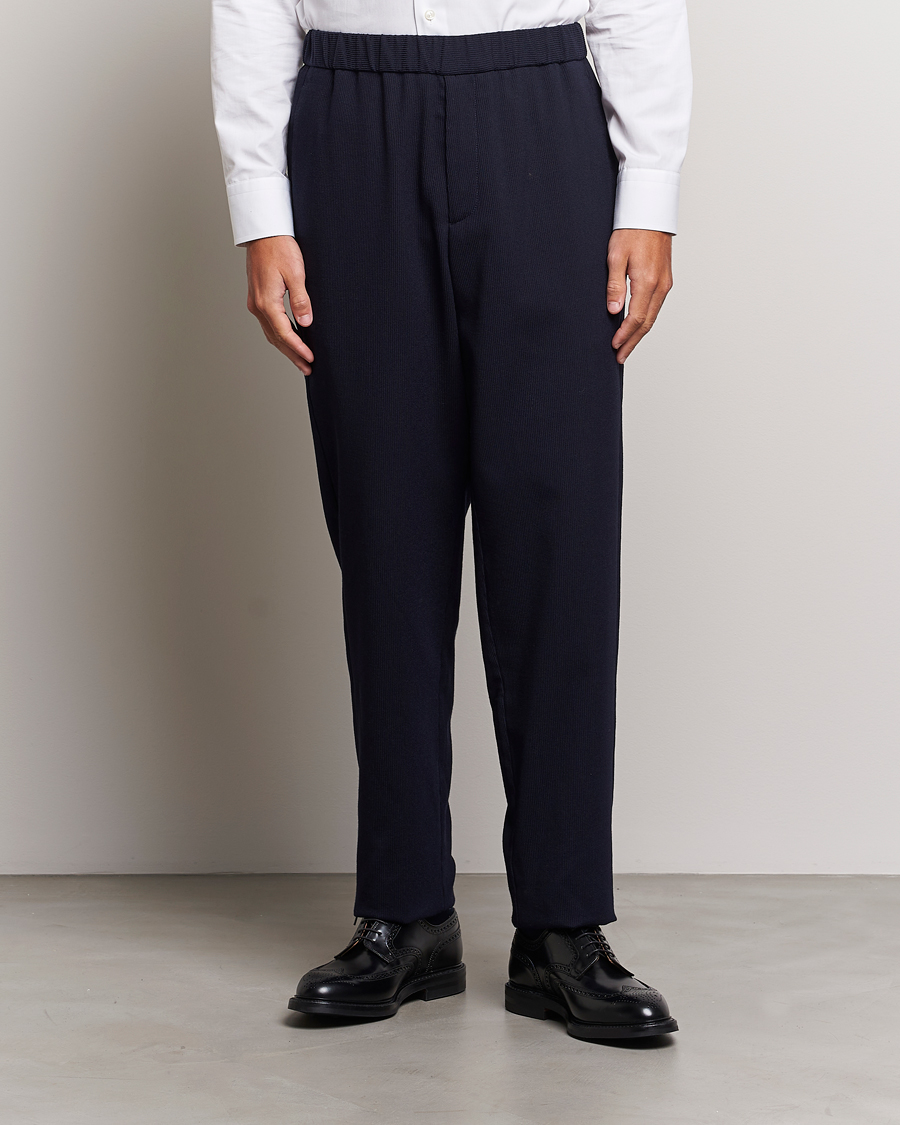 Heren | Giorgio Armani | Giorgio Armani | Wool Stretch Trousers Navy