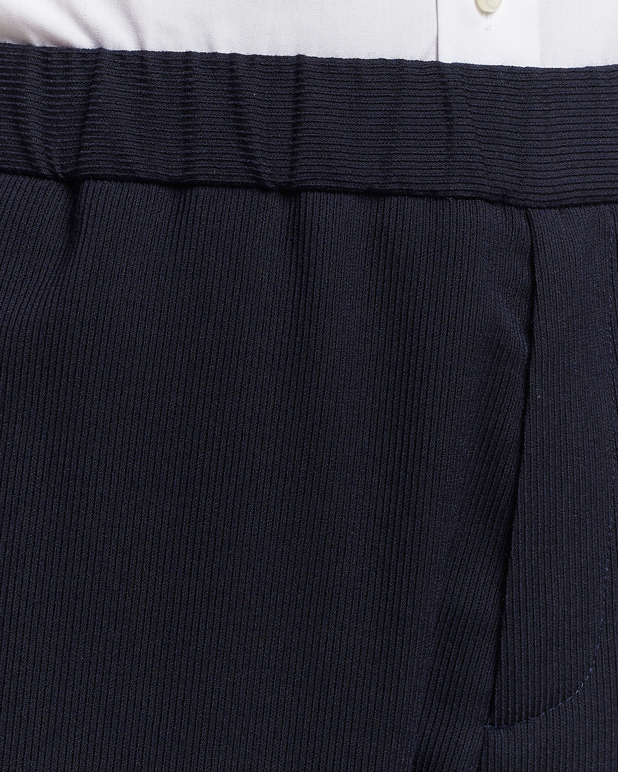 Heren | Broeken | Giorgio Armani | Wool Stretch Trousers Navy