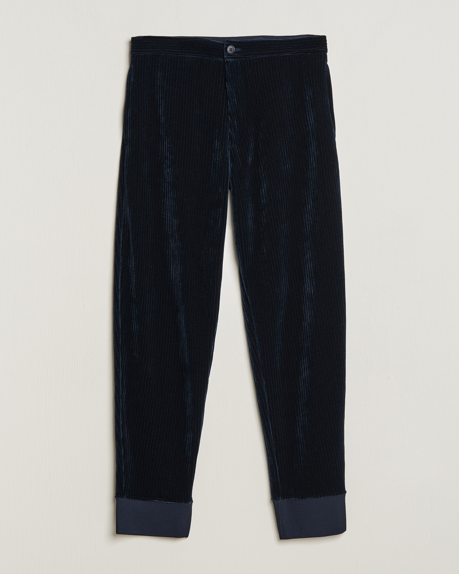 Heren | Broeken | Giorgio Armani | Jersey Corduroy Pants Navy