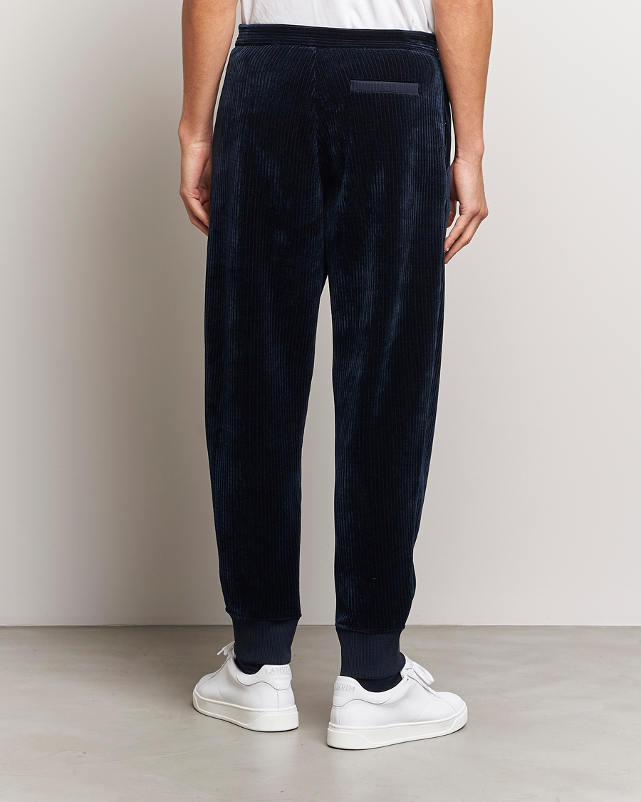 Heren | Broeken | Giorgio Armani | Jersey Corduroy Pants Navy