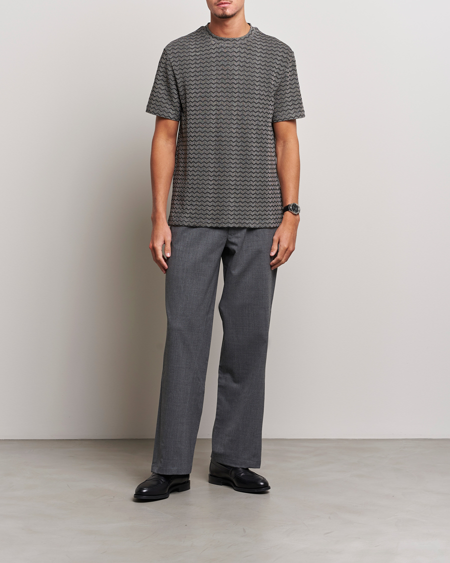Heren | T-shirts | Giorgio Armani | Jersey Chevron T-Shirt Taupe