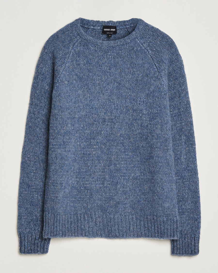Heren | Giorgio Armani | Giorgio Armani | Alpaca Wool Sweater Light Blue