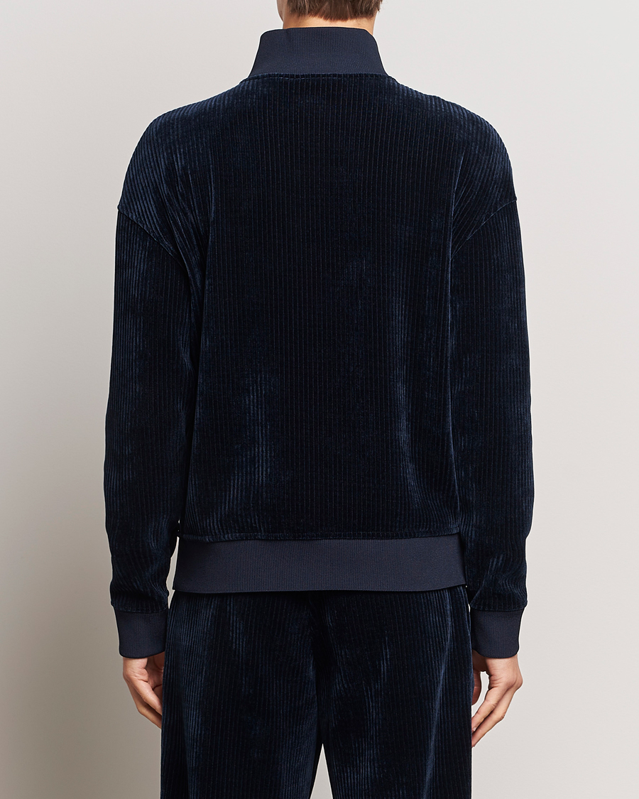 Heren | Truien | Giorgio Armani | Jersey Corduroy Zip Sweater Navy